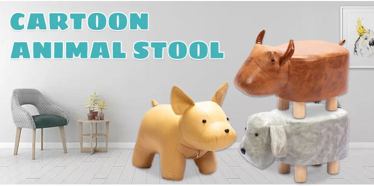 Small Size Living Room Stool Wooden Stools Ottoman Animal Storage Stool