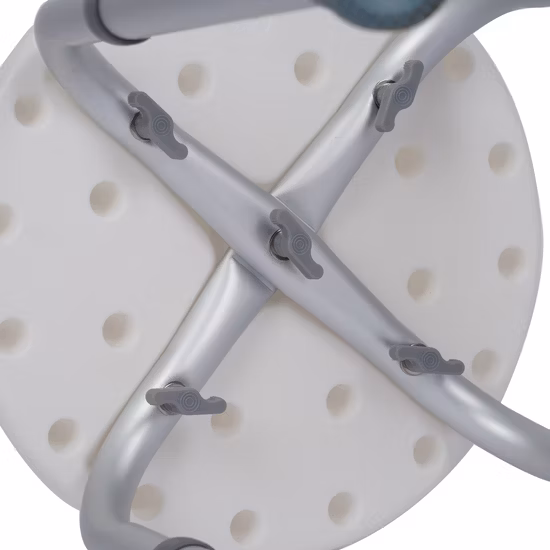 Banco de chuveiro de canto do setor de bambu, banco de banho SPA com prateleira de armazenamento