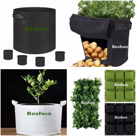 Amostra disponível de produção de viveiro de flores de estilo de vida Sacos de cultivo de tecido cereja para fazenda
