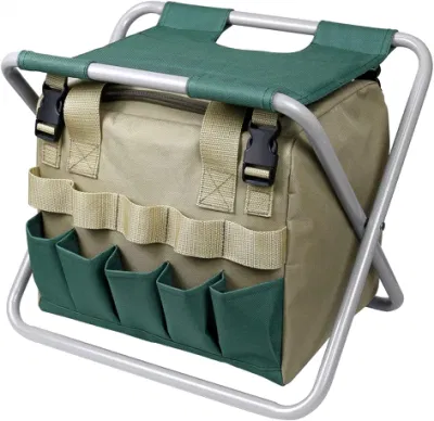 Banco de jardim dobrável com sacola de armazenamento removível, cadeira de múltiplos propósitos para acampamento ao ar livre, pesca esportiva com assento